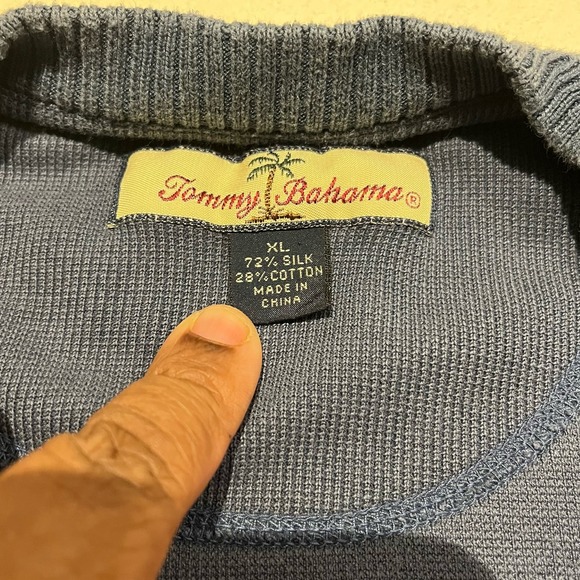 Tommy Bahama Sweater Vest Men’s‎ Xl Slik Blend Blue Vest - Picture 6 of 12